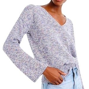 JCREW Flared-sleeve marled swing sweater SizeS H8986 Marled  SP”18
